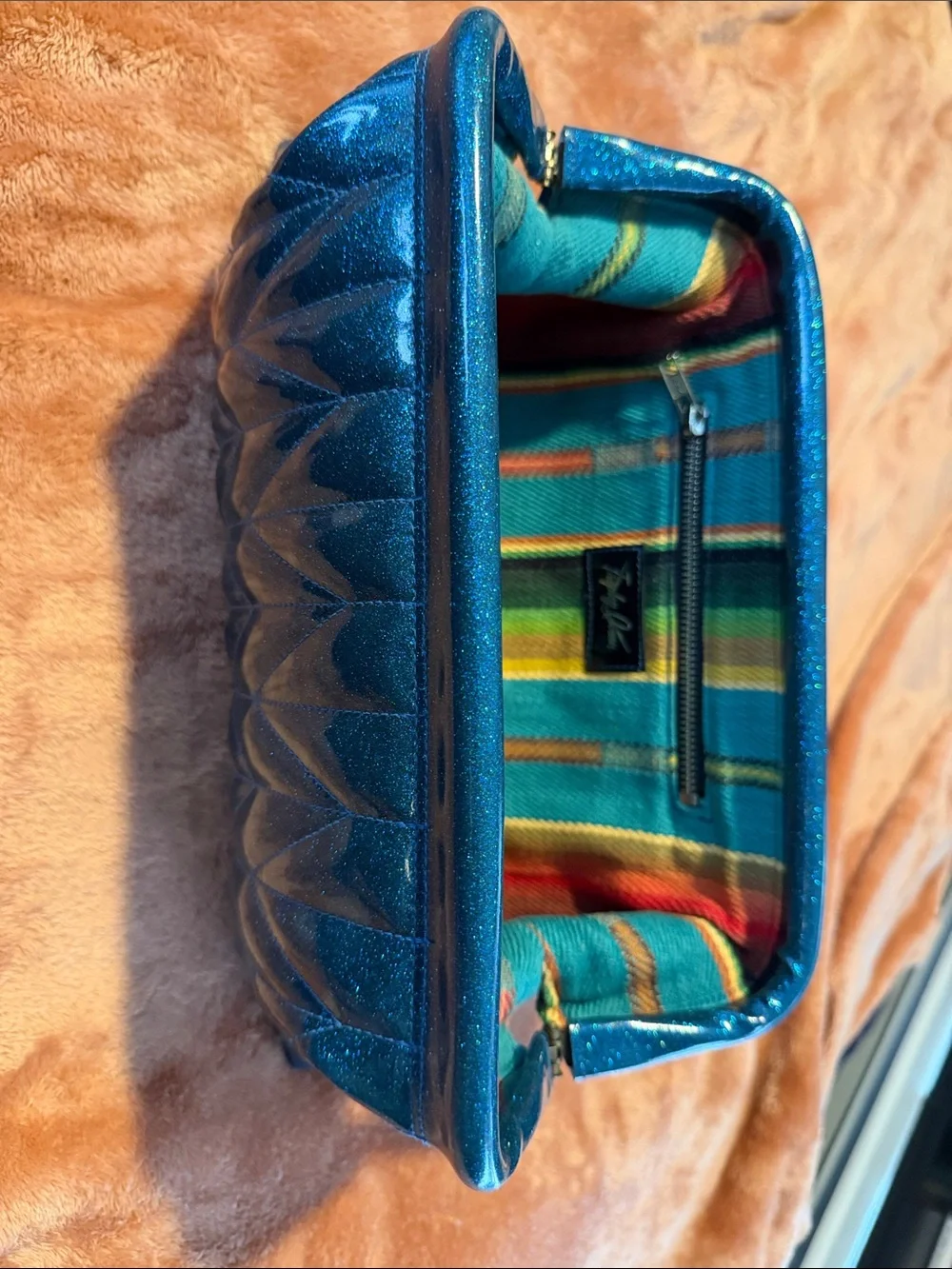 Trophy Queen Teal Clutch